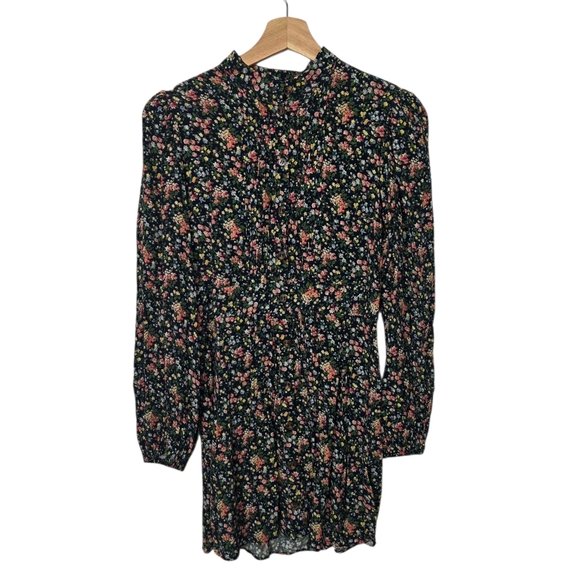 Sezane Sobral Dress Floral With Belt Mini Length Button front Size 38 US 6 NWOT - Picture 2 of 6